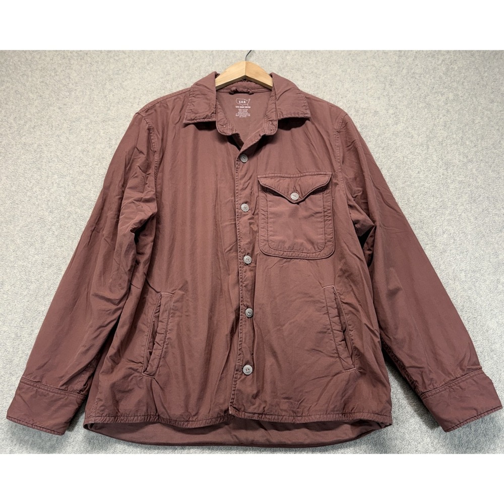Save Khaki United Mens Shirt Jacket Brown Utility Style Streetwear Outdoor USA L